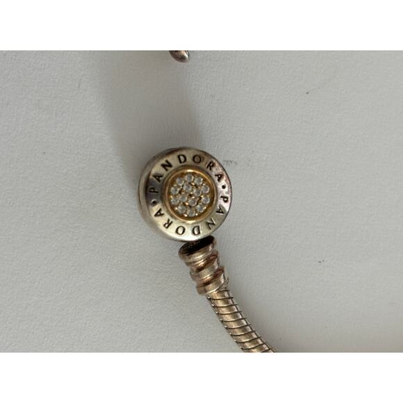 Pandora Sterling Silver Bracelet 925 ALE length 7.25" Authentic - Picture 2 of 2